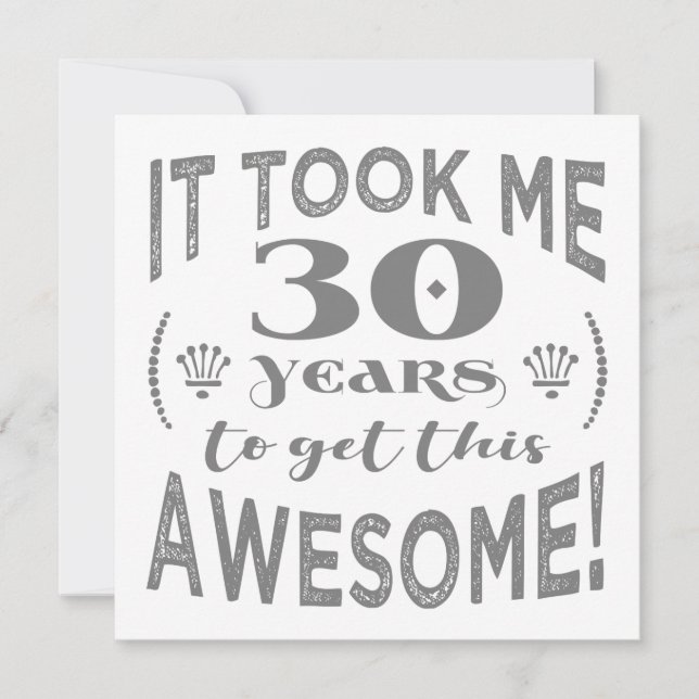 Tarjeta 30.º cumpleaños increíble (Anverso)