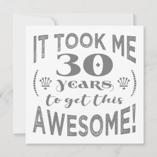 Tarjeta 30.º cumpleaños increíble