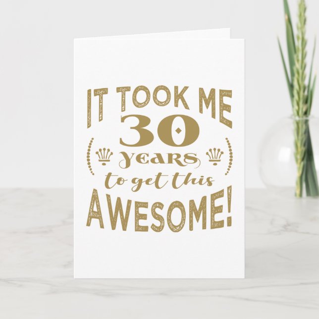 Tarjeta 30.º cumpleaños increíble (Anverso)
