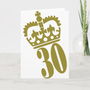 Tarjeta 30.º cumpleaños - número - treinta