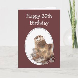 Tarjeta 30.º humor de cumpleaños con agua dulce