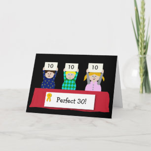 Tarjeta 30.º Personalizable de cumpleaños