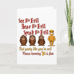 Tarjeta 30.º regalo de cumpleaños