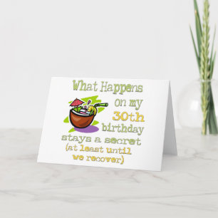 Tarjeta 30.º regalo de cumpleaños
