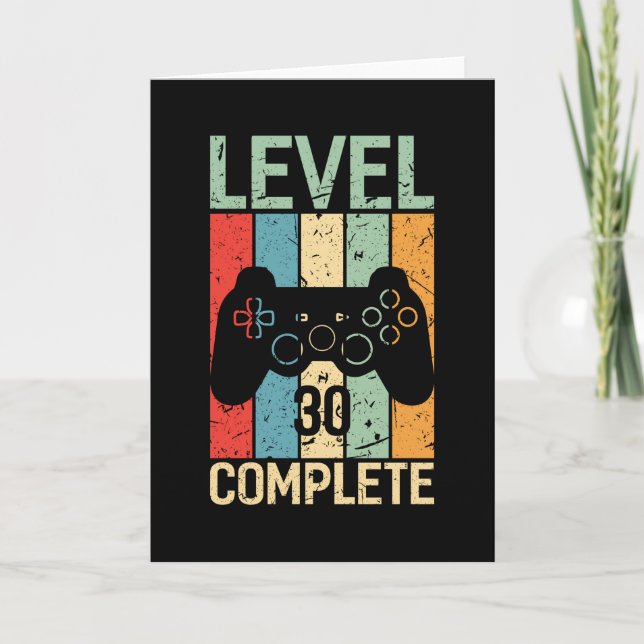 Tarjeta 30.º Regalo de cumpleaños Niños Nivel 30 1991 (Anverso)