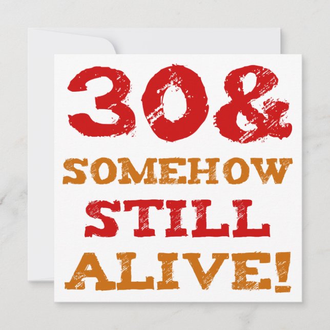 Tarjeta 30.º regalo de la bolsa de cumpleaños (Anverso)