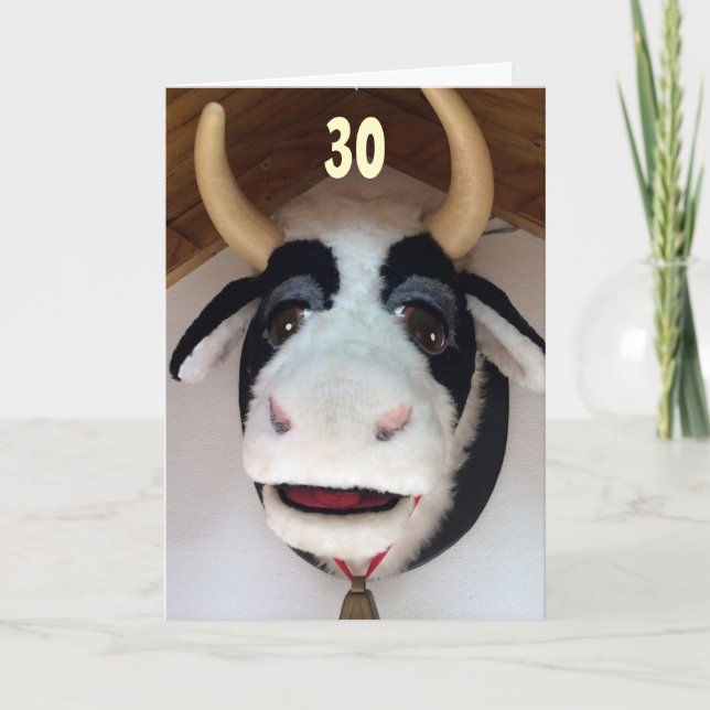 TARJETA 30-AHORA "ESO" ES ALGO DE "MOO" EL CUMPLEAÑOS (Anverso)