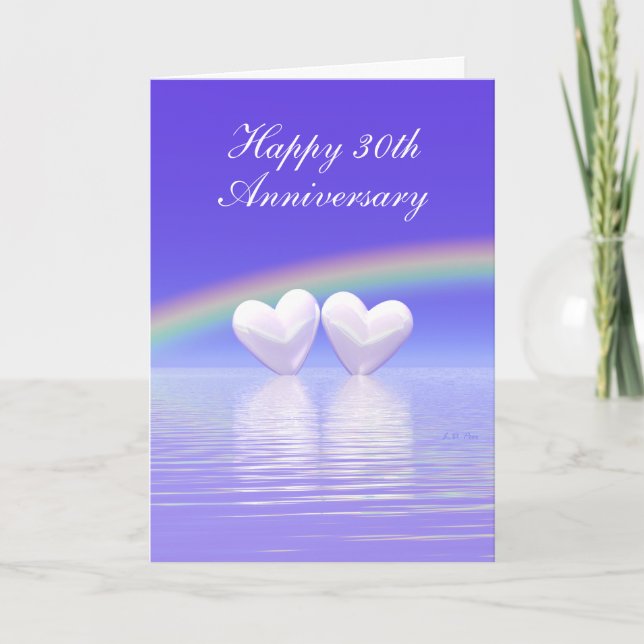 Tarjeta 30 Aniversario de Pearl Hearts (Alto) (Anverso)