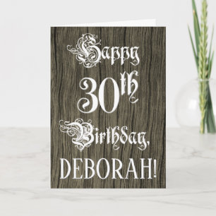 Tarjeta 30 Aniversario: Elegante texto, elegante; aparienc