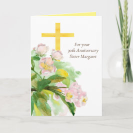 Tarjeta 30° Aniversario Nun Vida Religiosa Cristiana