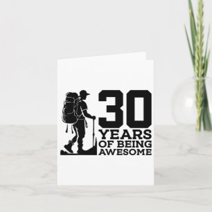 Tarjeta 30 Años De Impresionante Senderismo 30 Años
