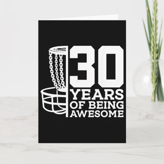 Tarjeta 30 Años De Ser Increíble Disc Golf 30 Cumpleaños  (Anverso)