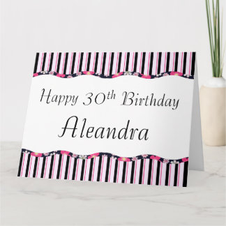 Tarjeta 30 años o cualquier edad cumpleaños grande