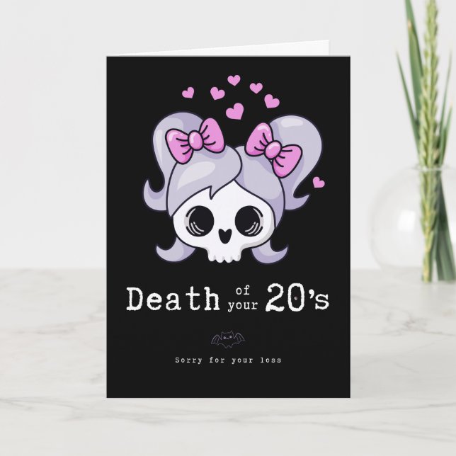 Tarjeta 30° cumpleaños, "Muerte de tus 20 años" lindo grac (Anverso)