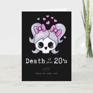 Tarjeta 30° cumpleaños, "Muerte de tus 20 años" lindo grac