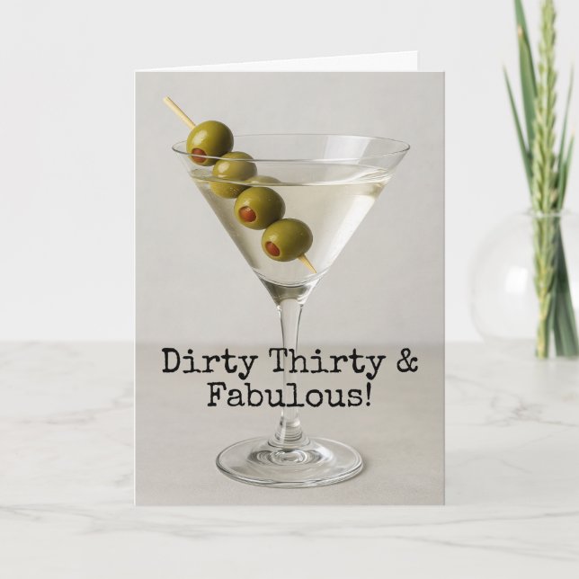 Tarjeta 30th Birthday Custom Funny Greeting (Anverso)