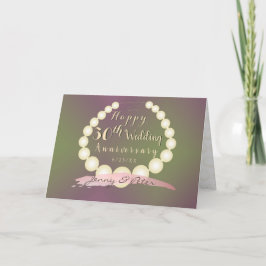 Tarjeta 30th Wedding Anniversary Pearls Card