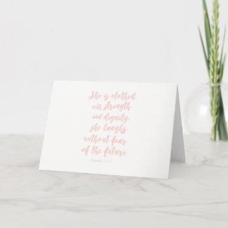 Tarjeta 31:25 Notecard de los proverbios; esconda dentro