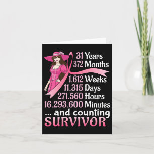 Tarjeta 31 Años 372 Meses Y Recuento De Cáncer De Mama Sur