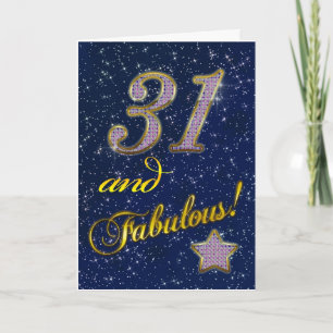 Tarjeta 31 años para alguien Fabulous