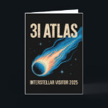 Tarjeta 31_atlas Astrónomo de estilo interestelar Visitant<br><div class="desc">31_atlas Astrónomo de estilo interestelar Visitante 2025 Retro</div>