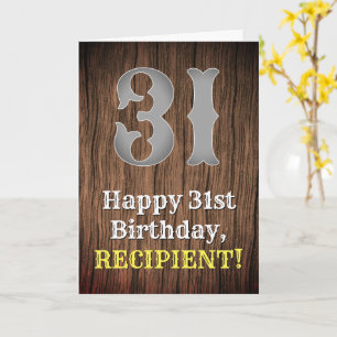 Tarjeta 31° cumpleaños: País de aspecto inspirado por Occi
