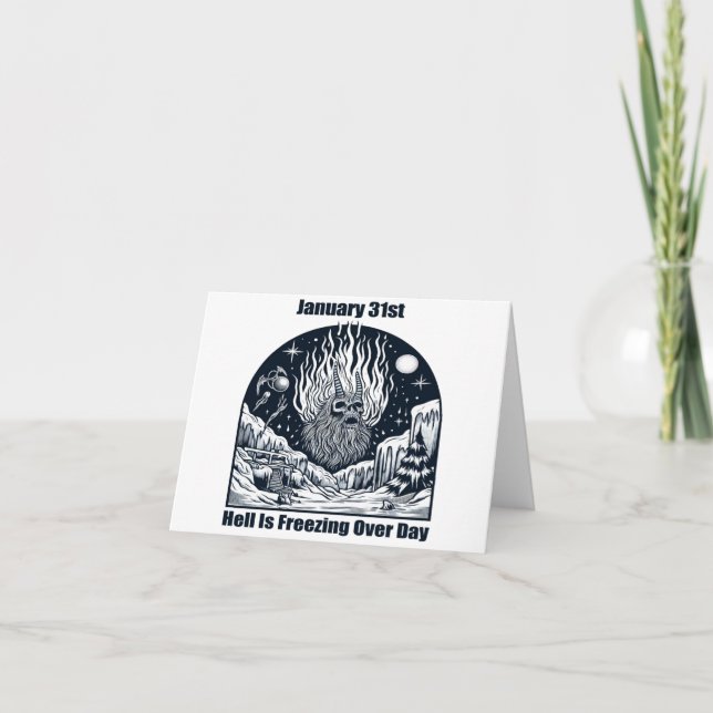 Tarjeta 31 de enero - Día en que el infierno se congela (Anverso)