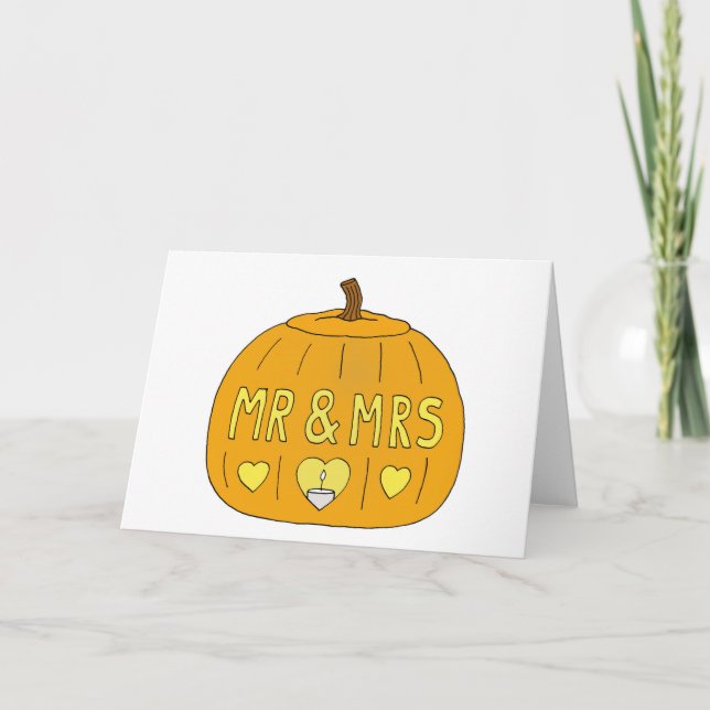 Tarjeta 31 de octubre aniversario de boda de Halloween (Anverso)