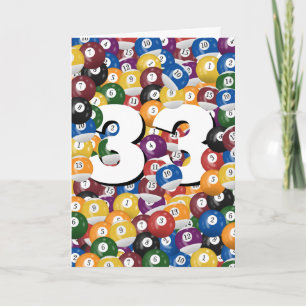Tarjeta 33.ª Bolas Billiard