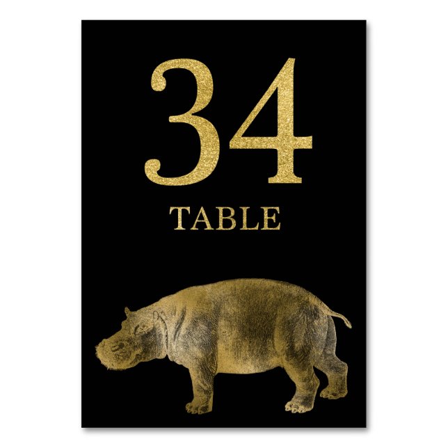 Tarjeta 34 para la tabla de hipopótamos de animale (Anverso)