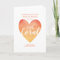 35º Aniversario de Boda CORAL personalizado