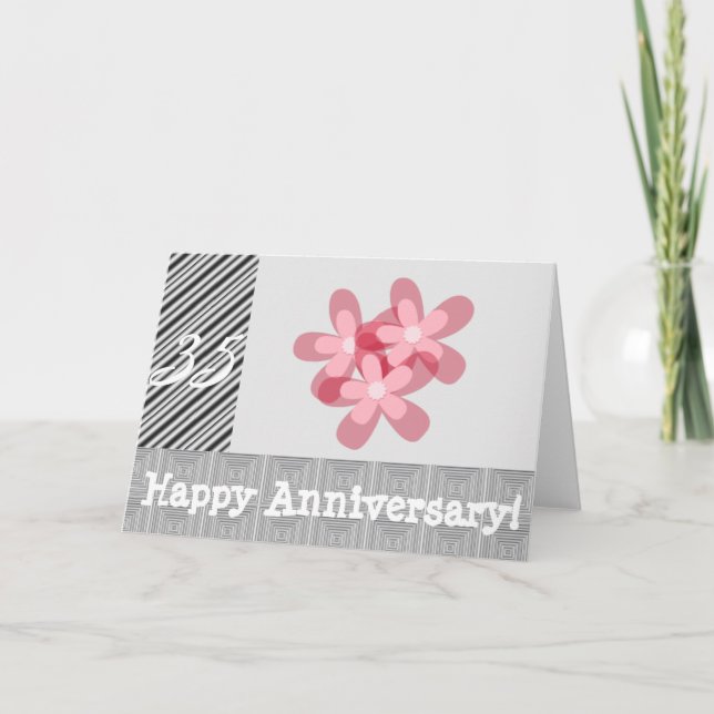Tarjeta 35º aniversario de bodas (Anverso)