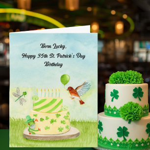 Tarjeta 35º Cumpleaños Feliz Día de San Patricio