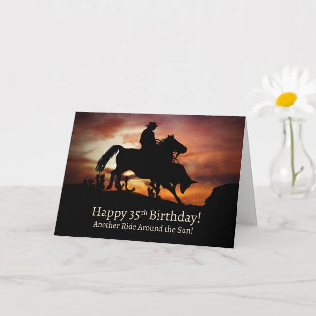 Tarjeta 35.º Cowboy Country Western (Planta pequeña)
