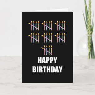 Tarjeta 35.º cumpleaños con velas