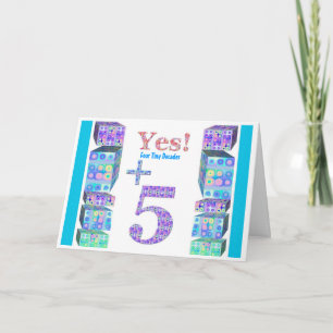 Tarjeta 35 45 55 65 75 85 95 Años Joven!  Feliz cumpleaños