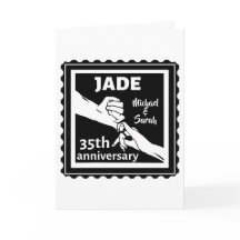 35° aniversario boda de mano