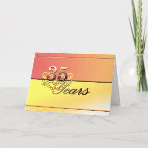 Tarjeta 35 años (aniversario de bodas)