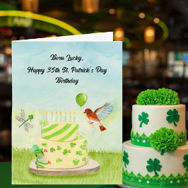 Tarjeta 35th  Happy St Patricks Day Birthday