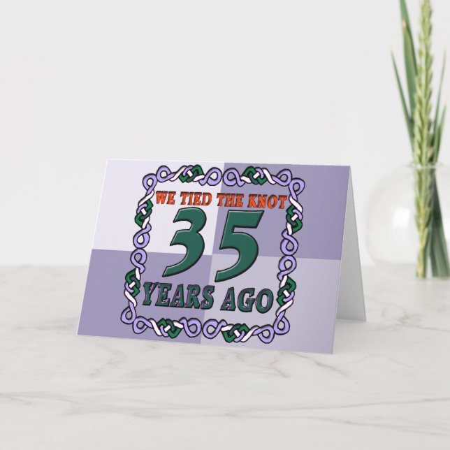 Tarjeta 35to Regalos del aniversario de boda (Anverso)