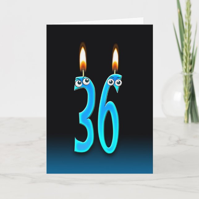 Tarjeta 36.ª Velas de Cumpleaños (Anverso)
