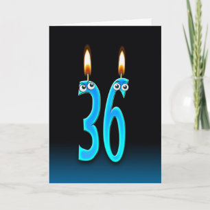 Tarjeta 36.ª Velas de Cumpleaños