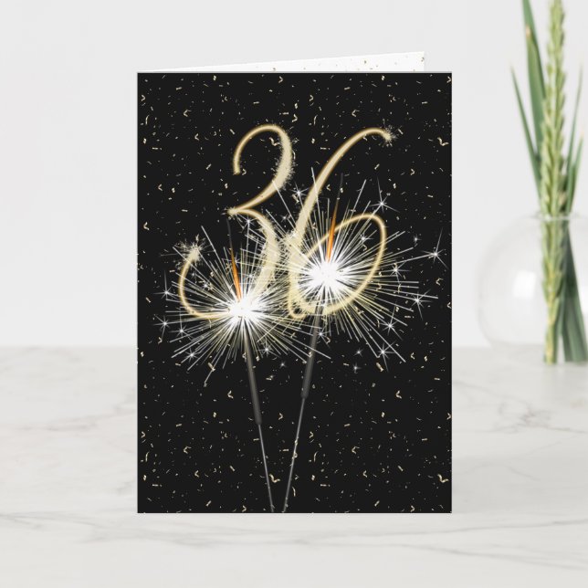 Tarjeta 36.º aniversario de los bodas (Anverso)