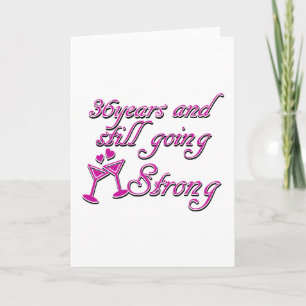 Tarjeta 36.º aniversario del boda