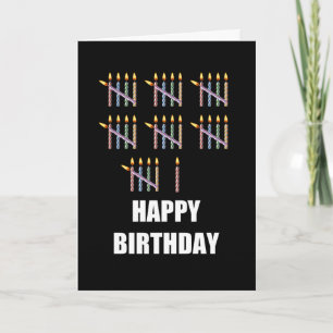 Tarjeta 36.º cumpleaños con velas