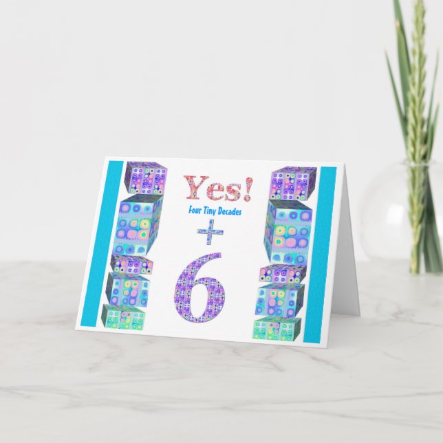Tarjeta 36 46 56 66 76 86 96 Años Joven! Cumpleaños (Anverso)