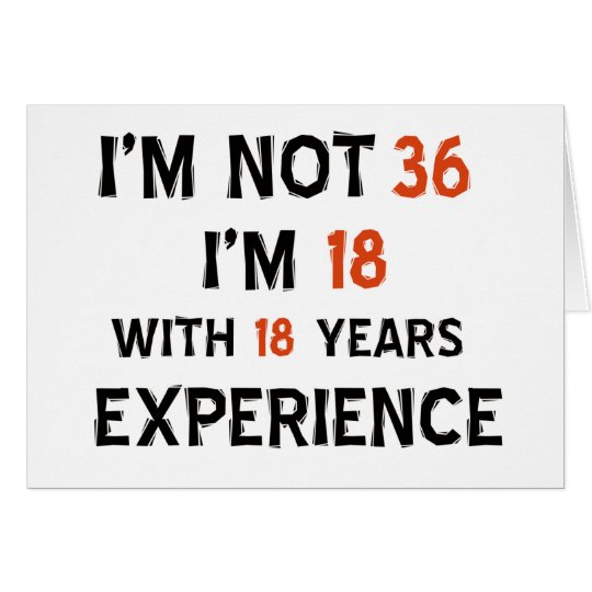 Tarjeta 36.os diseños del cumpleaños