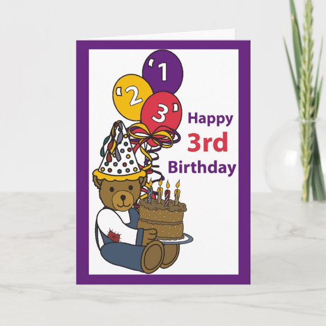 Tarjeta 3752 Feliz tercer cumpleaños (Anverso)