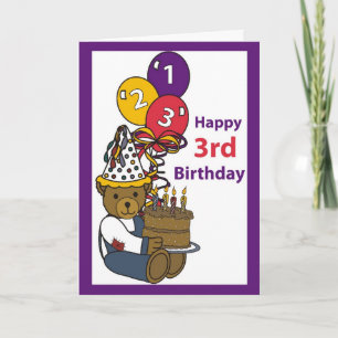 Tarjeta 3752 Feliz tercer cumpleaños