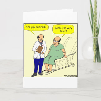 Tarjeta 376 personalizado Cansado De Jubilación